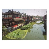 yanfind Picture Puzzle Chinese Riverbank Architecture Town Shanghai Canal Destinations Place Tradition Famous River Travel Family Game Intellectual Educational Game Jigsaw Puzzle Toy Set