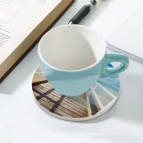 yanfind Ceramic Coasters (round) Images Pier Path Ocean Building Landscape Wallpapers Sea Beach Bridges Railing Walkway Family Game Intellectual Educational Game Jigsaw Puzzle Toy Set