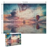 yanfind Picture Puzzle Hot  Balloon Multicolor Colorful Sky Reflection Clouds Sky Family Game Intellectual Educational Game Jigsaw Puzzle Toy Set
