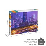 yanfind Picture Puzzle Zac Ong York City Night Cityscape Purple City Lights Suspension  Buildings Family Game Intellectual Educational Game Jigsaw Puzzle Toy Set