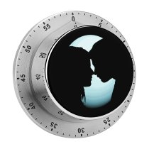 yanfind Timer Dark Love Couple Silhouette Together Romantic 60 Minutes Mechanical Visual Timer