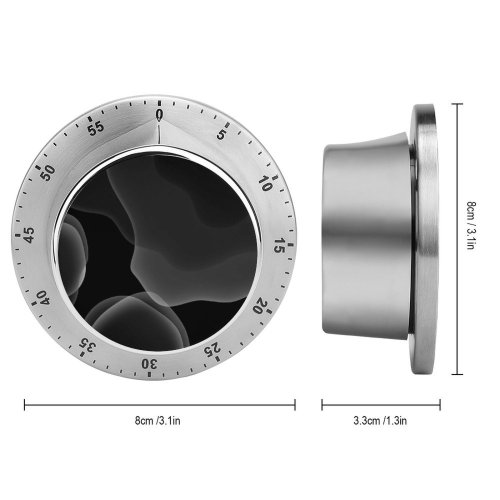 yanfind Timer Dark IOS AMOLED 60 Minutes Mechanical Visual Timer