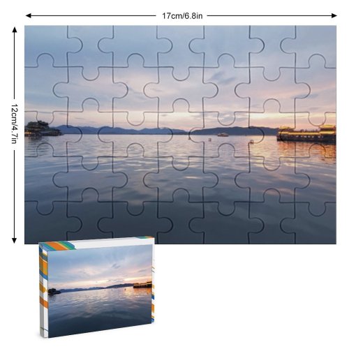 yanfind Picture Puzzle Dusk Chinese Summer Architecture Horizon Building UNESCO  Sea Tranquil Classical Games004 Family Game Intellectual Educational Game Jigsaw Puzzle Toy Set