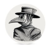 yanfind Ceramic Coasters (round) Vintage Plague Doctor Death Medical Medieval Bird Halloween Hat Old Covid Art Family Game Intellectual Educational Game Jigsaw Puzzle Toy Set