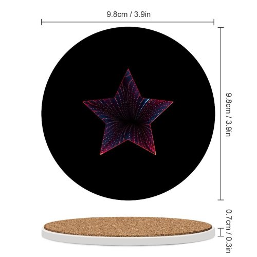 yanfind Ceramic Coasters (round) Daniel Olah Abstract Dark  Neon Family Game Intellectual Educational Game Jigsaw Puzzle Toy Set