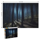 yanfind Picture Puzzle Hmetosche Dark Forest Woods Night Time Dark Tall Trees Haunted Mystery Family Game Intellectual Educational Game Jigsaw Puzzle Toy Set