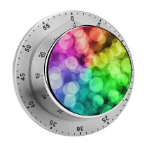yanfind Timer Barbara Lane Bokeh Colorful Lights Rainbow 60 Minutes Mechanical Visual Timer