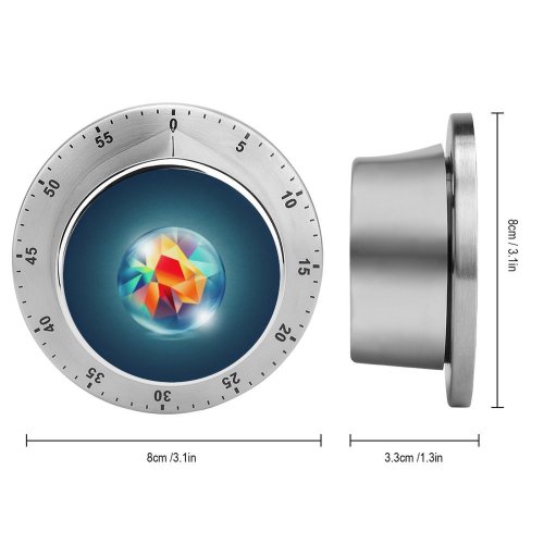 yanfind Timer Glowing Transparent Ball Generated Dimensional Spectrum Shiny Research Science Vibrant Digitally Crystal 60 Minutes Mechanical Visual Timer