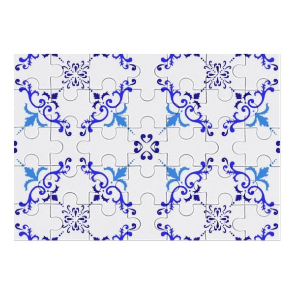 yanfind Picture Puzzle Spanish Portuguese Arabic Flooring Mexican Seamless Ceramics Porcelain Flower Retro Moroccan Tradition Family Game Intellectual Educational Game Jigsaw Puzzle Toy Set