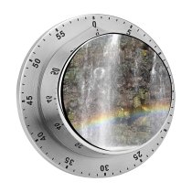 yanfind Timer Waterfall Rainbow River Trees Fall Foliage Rocks Abstract Clean Concept Cool Drops 60 Minutes Mechanical Visual Timer