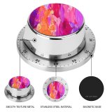 yanfind Timer Art Abstract Illinois Glenview Striped Acrylic Craft Magenta Purple USA Decoration Design 60 Minutes Mechanical Visual Timer