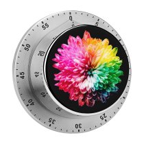 yanfind Timer Sharon Pittaway Flowers Colorful Multicolor 60 Minutes Mechanical Visual Timer