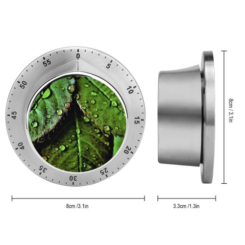 yanfind Timer Dark Leaves Drops Dew Closeup Macro   Greenery 60 Minutes Mechanical Visual Timer