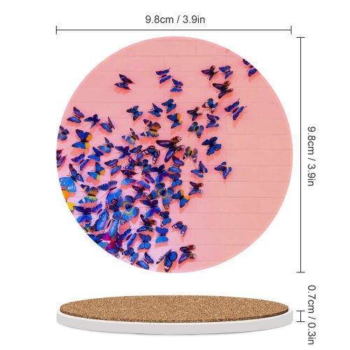 yanfind Ceramic Coasters (round) Drz Butterfly Wall Decoration Colorful Beautiful Family Game Intellectual Educational Game Jigsaw Puzzle Toy Set