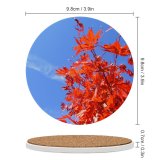 yanfind Ceramic Coasters (round) Tree Leaf Leaves Sky Flowering Plant Flower Autumn Stem Maple Family Game Intellectual Educational Game Jigsaw Puzzle Toy Set