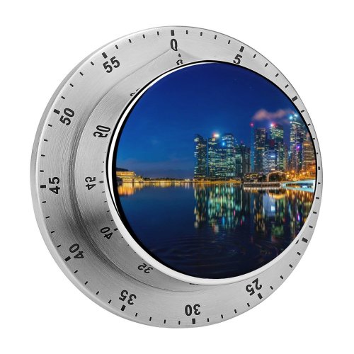 yanfind Timer Anek Suwannaphoom Singapore Marina Bay Sands Downtown Cityscape City Lights Night Reflections 60 Minutes Mechanical Visual Timer