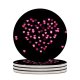 yanfind Ceramic Coasters (round) Love Hearts Bokeh Glowing Lights Vibrant Blurred Heart Valentines Love Heart Family Game Intellectual Educational Game Jigsaw Puzzle Toy Set
