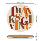 yanfind Ceramic Coasters (round) October Wreath Tree Berry Maple Plant Season Giving Flower Acorn Falling USA Family Game Intellectual Educational Game Jigsaw Puzzle Toy Set