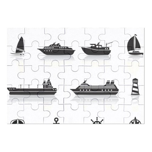 yanfind Picture Puzzle Sea Buoy Lifeguard Amphibious Sailboat Mode Vacation Container Sailing Travel Trawler Land Family Game Intellectual Educational Game Jigsaw Puzzle Toy Set
