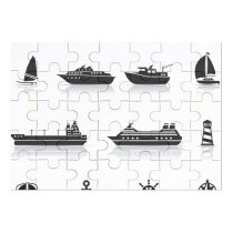 yanfind Picture Puzzle Sea Buoy Lifeguard Amphibious Sailboat Mode Vacation Container Sailing Travel Trawler Land Family Game Intellectual Educational Game Jigsaw Puzzle Toy Set