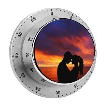 yanfind Timer Love Couple Romantic Silhouette Sunset Seascape Together 60 Minutes Mechanical Visual Timer