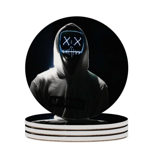 yanfind Ceramic Coasters (round) Sebastiaan Stam Black Dark LED Dope Night Anonymous Hoodie AMOLED Family Game Intellectual Educational Game Jigsaw Puzzle Toy Set