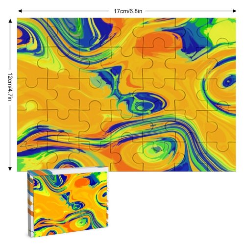 yanfind Picture Puzzle  Pixelated Pop Seamless  Toned Fashionable Creativity Effects Liquid Distorted Fashioned Family Game Intellectual Educational Game Jigsaw Puzzle Toy Set
