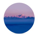yanfind Ceramic Coasters (round) Himalayas  Range Sunrise Winter Above Clouds Mountains Family Game Intellectual Educational Game Jigsaw Puzzle Toy Set