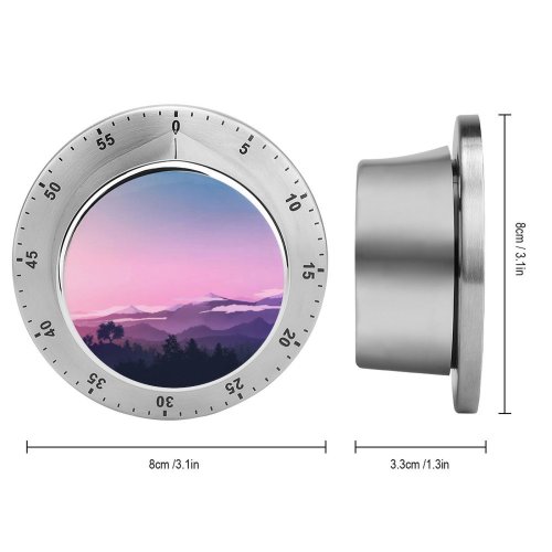 yanfind Timer RmRadev  Evening Sky Mountains Forest Silhouette 60 Minutes Mechanical Visual Timer