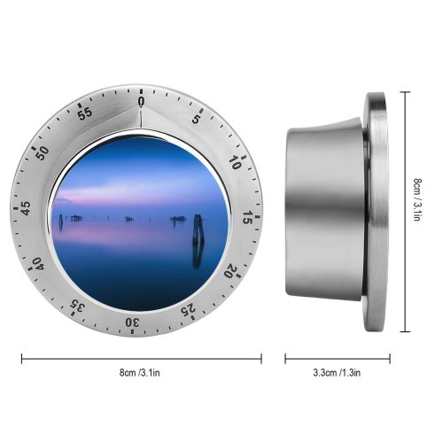 yanfind Timer William Warby Fishing Huts Venice Italy Reflections Calm Sunset Sea Sky 60 Minutes Mechanical Visual Timer
