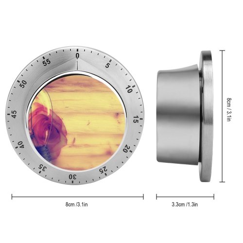 yanfind Timer Bruno Glätsch Love Light Bulb Heart Rose Flower Wooden Valentines Creative 60 Minutes Mechanical Visual Timer