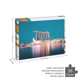 yanfind Picture Puzzle Pang Yuhao Marina Bay Sands Singapore Hour Night  City Lights Reflection Family Game Intellectual Educational Game Jigsaw Puzzle Toy Set