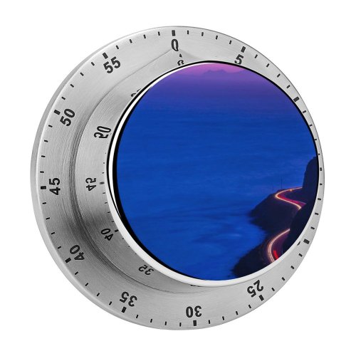 yanfind Timer Wasim Nazareth Pacific Coast Highway California Car Lights Exposure Seascape Dusk Sunset 60 Minutes Mechanical Visual Timer