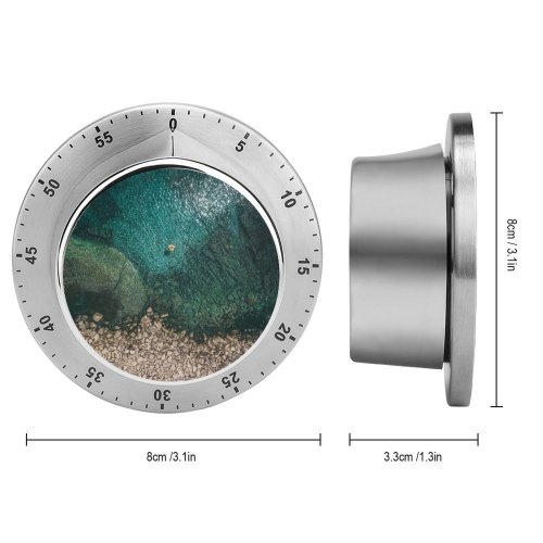 yanfind Timer Seashore Aerial Rocky Coast IOS 60 Minutes Mechanical Visual Timer