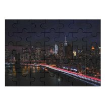 yanfind Picture Puzzle Zac Ong Black Dark York City Night Cityscape City Lights Timelapse Night Family Game Intellectual Educational Game Jigsaw Puzzle Toy Set