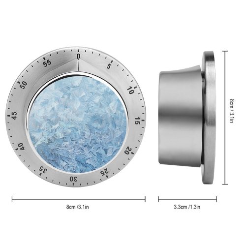 yanfind Timer Illusion Crystal Snow Glass Abstract Winter Frozen Temperature Imagination Frost Outdoors Natural 60 Minutes Mechanical Visual Timer