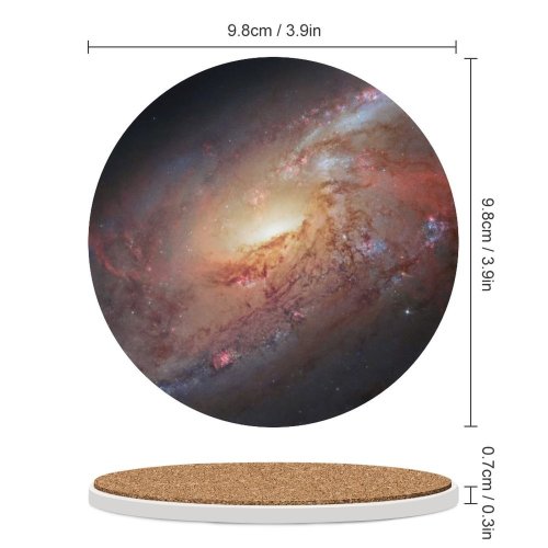 yanfind Ceramic Coasters (round) Space Spiral Galaxy Messier Constellation Nebula  Astronomy Cosmos Family Game Intellectual Educational Game Jigsaw Puzzle Toy Set