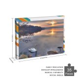 yanfind Picture Puzzle  Lake Sunset Stones Shore Coast Dim Reflection Spring Scenery Romance HDR Family Game Intellectual Educational Game Jigsaw Puzzle Toy Set