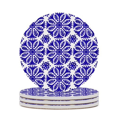 yanfind Ceramic Coasters (round) Spanish Portuguese Arabic Republic Mexican Watercolor Ceramics Porcelain Flower Pottery Czech Moroccan Family Game Intellectual Educational Game Jigsaw Puzzle Toy Set