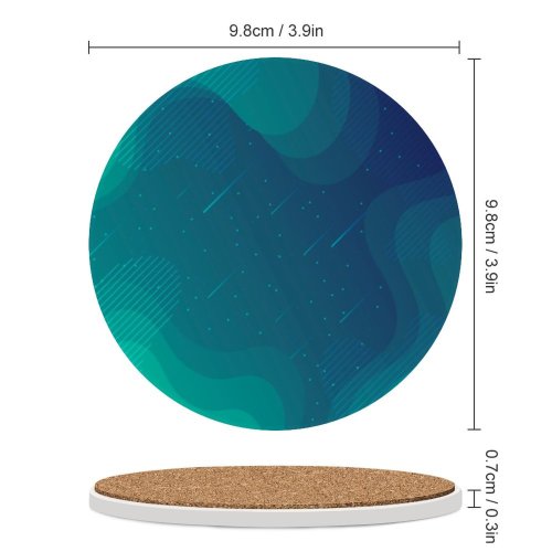 yanfind Ceramic Coasters (round) Motion Outer Dark Vitality Vibrant Sky Cloud  Curve Neon Gradient Shower Family Game Intellectual Educational Game Jigsaw Puzzle Toy Set