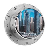 yanfind Timer Dubai Cityscape Skyscrapers Metropolitan Urban 60 Minutes Mechanical Visual Timer