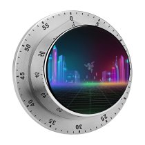 yanfind Timer Technology Razer Cyber City Neon Colorful Cityscape Futuristic 60 Minutes Mechanical Visual Timer