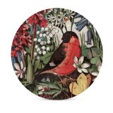 yanfind Ceramic Coasters (round) Bird Retro Old Fashioned Archival Flower Century Lithograph Wildflower Victorian Wildlife Meadow Family Game Intellectual Educational Game Jigsaw Puzzle Toy Set