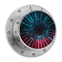 yanfind Timer Abstract Electric Neon Colorful Dark Lighting 60 Minutes Mechanical Visual Timer