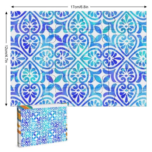 yanfind Picture Puzzle Spanish Portuguese Arabic Flooring Mexican Watercolor Ceramics Porcelain Pottery  Moroccan Medallion Family Game Intellectual Educational Game Jigsaw Puzzle Toy Set