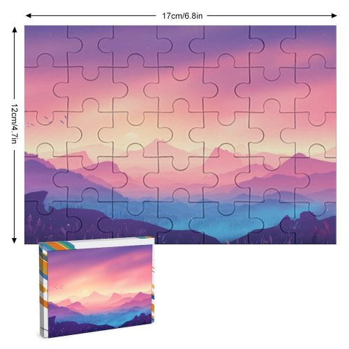 yanfind Picture Puzzle Coyle Valley Landscape Mountains Gradient Colorful Scenery Layers Panorama Family Game Intellectual Educational Game Jigsaw Puzzle Toy Set