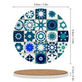 yanfind Ceramic Coasters (round) Spanish Arabic Flooring Flower Retro  Transparent Tradition Portugal Patchwork Decoration Paisley Family Game Intellectual Educational Game Jigsaw Puzzle Toy Set