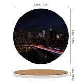 yanfind Ceramic Coasters (round) Zac Ong Black Dark York City Night Cityscape City Lights Timelapse Night Family Game Intellectual Educational Game Jigsaw Puzzle Toy Set