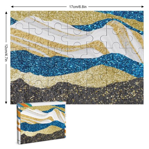 yanfind Picture Puzzle Abstract Rock Strata Textures Glitter Gold Marble Golden Family Game Intellectual Educational Game Jigsaw Puzzle Toy Set