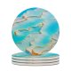 yanfind Ceramic Coasters (round) Talip ÇETİN Travertines Pamukkale Thermal Pools Limestone Family Game Intellectual Educational Game Jigsaw Puzzle Toy Set